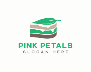 Vegan Cake Slice  logo design