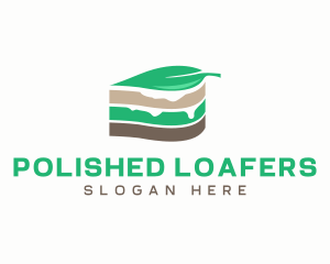 Vegan Cake Slice  logo design