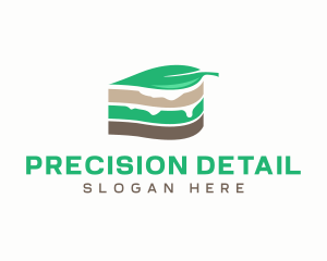 Vegan Cake Slice  logo design