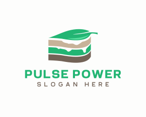 Vegan Cake Slice  logo design