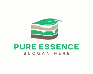 Vegan Cake Slice  logo design