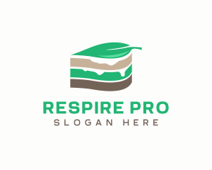 Vegan Cake Slice  logo design