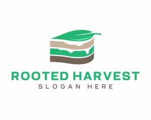 Vegan Cake Slice  logo design