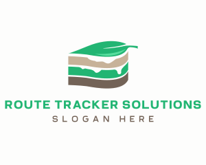 Vegan Cake Slice  logo design