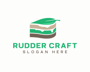 Vegan Cake Slice  logo design