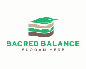 Vegan Cake Slice  logo design