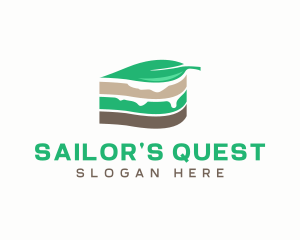 Vegan Cake Slice  logo design