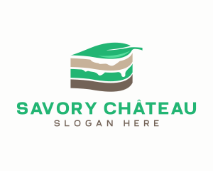 Vegan Cake Slice  logo design