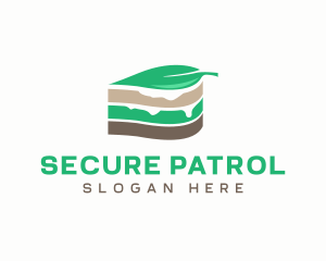 Vegan Cake Slice  logo design