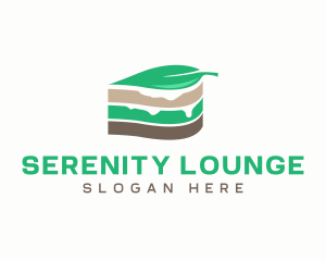 Vegan Cake Slice  logo design