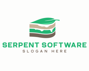 Vegan Cake Slice  logo design