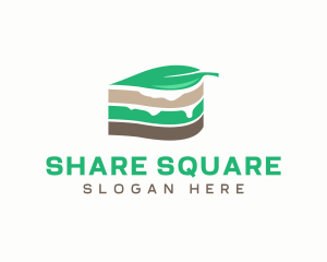 Vegan Cake Slice  logo design