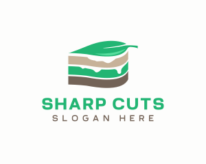 Vegan Cake Slice  logo design