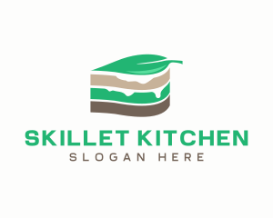 Vegan Cake Slice  logo design