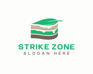 Vegan Cake Slice  logo design