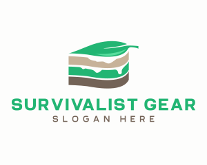 Vegan Cake Slice  logo design