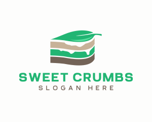 Vegan Cake Slice  logo design