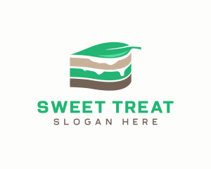 Vegan Cake Slice  logo design