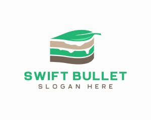 Vegan Cake Slice  logo design