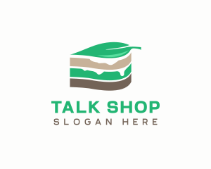 Vegan Cake Slice  logo design