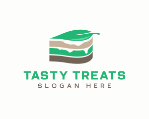 Vegan Cake Slice  logo design