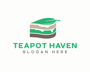 Vegan Cake Slice  logo design