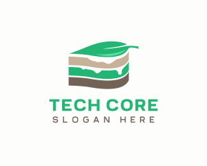 Vegan Cake Slice  logo design