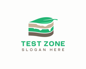 Vegan Cake Slice  logo design