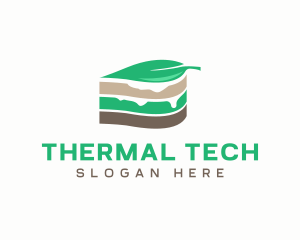 Vegan Cake Slice  logo design