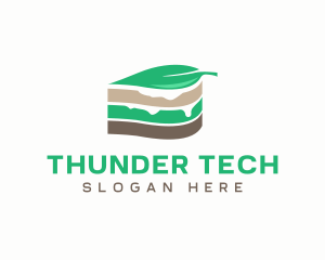 Vegan Cake Slice  logo design