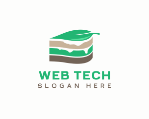 Vegan Cake Slice  logo design