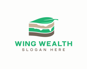 Vegan Cake Slice  logo design