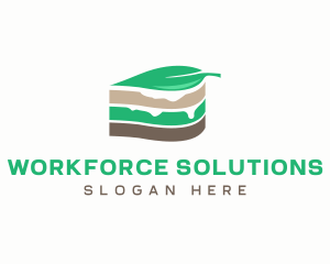 Vegan Cake Slice  logo design