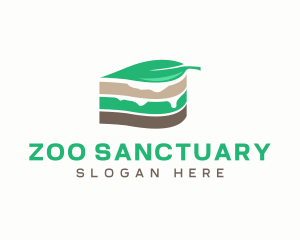 Vegan Cake Slice  logo design