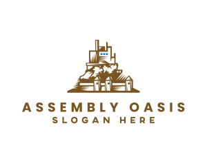 Industrial Castle Factory logo design