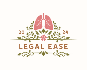 Organic Floral Lung Organ Logo