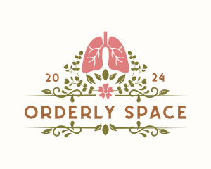 Organic Floral Lung Organ logo design