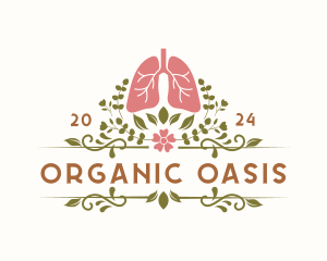 Organic Floral Lung Organ logo design