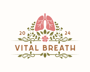 Organic Floral Lung Organ logo