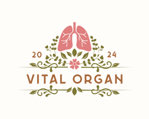 Organic Floral Lung Organ logo design