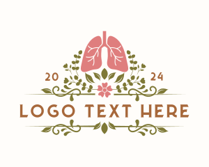 Organic Floral Lung Organ logo
