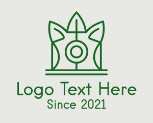 Green Polaroid Leaf  logo