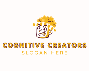 Popcorn Head Boy  logo design