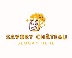 Popcorn Head Boy  logo design