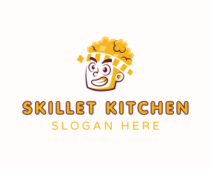 Popcorn Head Boy  logo design