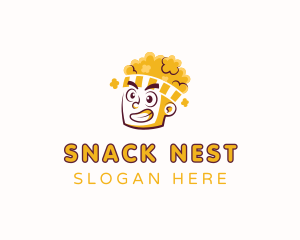 Popcorn Head Boy  logo design