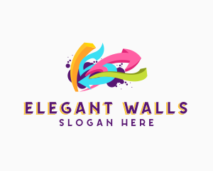 Wall Art Graffiti logo design