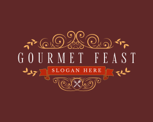 Gourmet Kitchen Cafeteria logo design