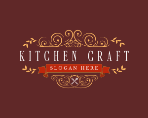 Gourmet Kitchen Cafeteria logo design