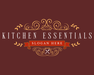 Gourmet Kitchen Cafeteria logo design